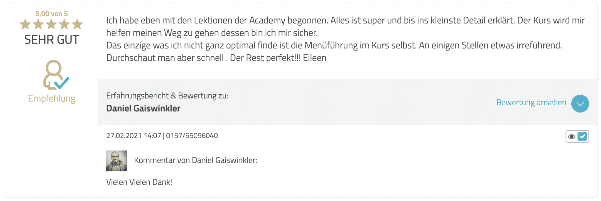 proven expert rezension eileen